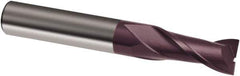 Guhring - 11/64", 5/8" LOC, 3/16" Shank Diam, 2" OAL, 2 Flute, Solid Carbide Square End Mill - Single End, FIREX Finish, Spiral Flute, 30° Helix, Right Hand Cut, Right Hand Flute, Series 3148 - Exact Tool & Supply