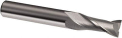 Guhring - 1/2", 2" LOC, 1/2" Shank Diam, 4-1/2" OAL, 2 Flute, Solid Carbide Square End Mill - Single End, Uncoated, Spiral Flute, 30° Helix, Right Hand Cut, Right Hand Flute, Series 3147 - Exact Tool & Supply