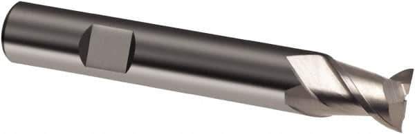 Guhring - 5mm, 6mm LOC, 6mm Shank Diam, 54mm OAL, 2 Flute, Solid Carbide Square End Mill - Single End, Uncoated, Spiral Flute, 45° Helix, Right Hand Cut, Right Hand Flute, Series 3126 - Exact Tool & Supply