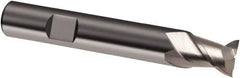 Guhring - 5mm, 6mm LOC, 6mm Shank Diam, 54mm OAL, 2 Flute, Solid Carbide Square End Mill - Single End, Uncoated, Spiral Flute, 45° Helix, Right Hand Cut, Right Hand Flute, Series 3126 - Exact Tool & Supply
