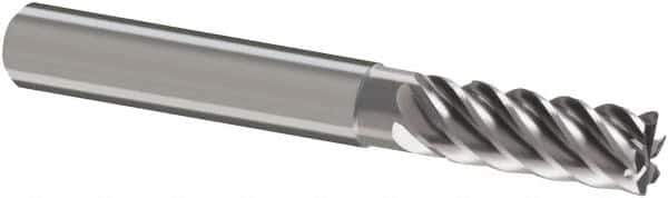 Guhring - 16mm, 32mm LOC, 16mm Shank Diam, 92mm OAL, 6 Flute, Solid Carbide Square End Mill - Single End, Uncoated, Spiral Flute, 45° Helix, Right Hand Cut, Right Hand Flute, Series 3112 - Exact Tool & Supply