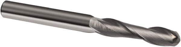 Guhring - 10mm, 40mm LOC, 10mm Shank Diam, 100mm OAL, 2 Flute, Solid Carbide Square End Mill - Single End, Uncoated, Spiral Flute, 30° Helix, Right Hand Cut, Right Hand Flute, Series 3014 - Exact Tool & Supply