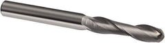Guhring - 10mm, 40mm LOC, 10mm Shank Diam, 100mm OAL, 2 Flute, Solid Carbide Square End Mill - Single End, Uncoated, Spiral Flute, 30° Helix, Right Hand Cut, Right Hand Flute, Series 3014 - Exact Tool & Supply