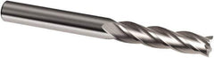 Guhring - 12mm, 45mm LOC, 12mm Shank Diam, 150mm OAL, 4 Flute, Solid Carbide Square End Mill - Single End, Uncoated, Spiral Flute, 30° Helix, Right Hand Cut, Right Hand Flute, Series 3012 - Exact Tool & Supply