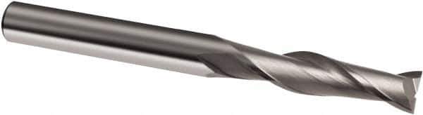 Guhring - 14mm, 45mm LOC, 14mm Shank Diam, 150mm OAL, 2 Flute, Solid Carbide Square End Mill - Single End, Uncoated, Spiral Flute, 30° Helix, Right Hand Cut, Right Hand Flute, Series 3011 - Exact Tool & Supply