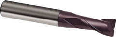Guhring - 1/2", 1" LOC, 1/2" Shank Diam, 3" OAL, 2 Flute, Solid Carbide Square End Mill - Single End, FIREX Finish, Spiral Flute, 30° Helix, Right Hand Cut, Right Hand Flute, Series 3087 - Exact Tool & Supply