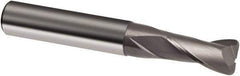 Guhring - 12mm, 22mm LOC, 12mm Shank Diam, 83mm OAL, 2 Flute, Solid Carbide Square End Mill - Single End, Uncoated, Spiral Flute, 30° Helix, Right Hand Cut, Right Hand Flute, Series 3106 - Exact Tool & Supply