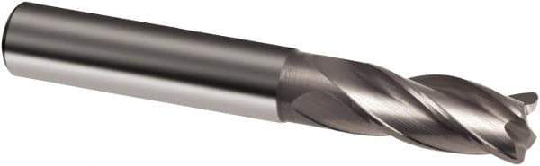 Guhring - 12mm, 26mm LOC, 12mm Shank Diam, 83mm OAL, 4 Flute, Solid Carbide Square End Mill - Single End, Uncoated, Spiral Flute, 30° Helix, Right Hand Cut, Right Hand Flute, Series 3111 - Exact Tool & Supply