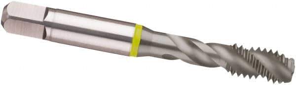 Guhring - #8-36 UNF 3 Flute 2B Modified Bottoming Spiral Flute Tap - Cobalt, MolyGlide Finish, 2.13" OAL, Right Hand Flute, Right Hand Thread, H2/H3, Series 3965 - Exact Tool & Supply