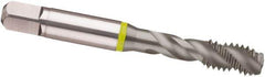 Guhring - #12-24 UNC 3 Flute 2B Modified Bottoming Spiral Flute Tap - Cobalt, MolyGlide Finish, 2.382" OAL, Right Hand Flute, Right Hand Thread, H3/H4, Series 3964 - Exact Tool & Supply