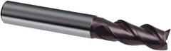 Guhring - 12mm, 26mm LOC, 12mm Shank Diam, 83mm OAL, 3 Flute, Solid Carbide Square End Mill - Single End, FIREX Finish, Spiral Flute, 41/43/45° Helix, Centercutting, Right Hand Cut, Right Hand Flute, Series 3891 - Exact Tool & Supply