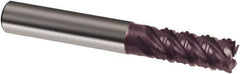 Guhring - 14mm, 26mm LOC, 14mm Shank Diam, 83mm OAL, 5 Flute, Solid Carbide Square End Mill - Single End, FIREX Finish, Spiral Flute, 45° Helix, Right Hand Cut, Right Hand Flute, Series 3889 - Exact Tool & Supply