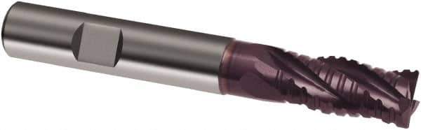 Guhring - 14mm, 26mm LOC, 14mm Shank Diam, 83mm OAL, 4 Flute, Solid Carbide Square End Mill - Single End, FIREX Finish, Spiral Flute, 30° Helix, Right Hand Cut, Right Hand Flute, Series 3888 - Exact Tool & Supply