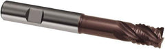 Guhring - 10mm, 14mm LOC, 10mm Shank Diam, 80mm OAL, 4 Flute, Solid Carbide Square End Mill - Single End, Nano-A Finish, Spiral Flute, 36/38° Helix, Centercutting, Right Hand Cut, Right Hand Flute, Series 3885 - Exact Tool & Supply