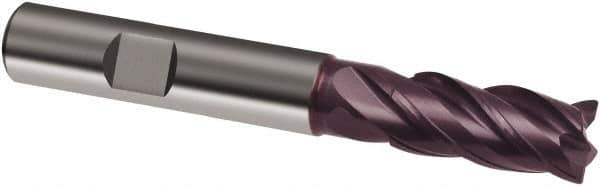 Guhring - 6mm, 13mm LOC, 6mm Shank Diam, 57mm OAL, 4 Flute, Solid Carbide Square End Mill - Single End, FIREX Finish, Spiral Flute, 35/38° Helix, Centercutting, Right Hand Cut, Right Hand Flute, Series 3873 - Exact Tool & Supply