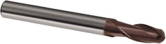 Guhring - 10mm, 20mm LOC, 10mm Shank Diam, 72mm OAL, 2 Flute, Solid Carbide Square End Mill - Single End, TiAlN Finish, Spiral Flute, 30° Helix, Right Hand Cut, Right Hand Flute, Series 3854 - Exact Tool & Supply