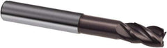Guhring - 8mm, 12mm LOC, 8mm Shank Diam, 75mm OAL, 4 Flute, Solid Carbide Square End Mill - Single End, Nano-A Finish, Spiral Flute, 36/38° Helix, Centercutting, Right Hand Cut, Right Hand Flute, Series 3806 - Exact Tool & Supply