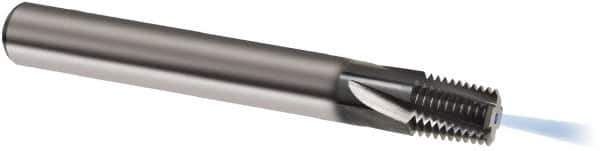 Guhring - 1/16-27 NPT, 0.2323" Cutting Diam, 3 Flute, Solid Carbide Helical Flute Thread Mill - Internal Thread, 9.9mm LOC, 54mm OAL, 8mm Shank Diam - Exact Tool & Supply