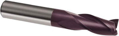Guhring - 3mm, 7mm LOC, 3mm Shank Diam, 38mm OAL, 3 Flute, Solid Carbide Square End Mill - Single End, FIREX Finish, Spiral Flute, 30° Helix, Right Hand Cut, Right Hand Flute, Series 3677 - Exact Tool & Supply