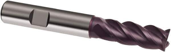 Guhring - 20mm, 38mm LOC, 20mm Shank Diam, 104mm OAL, 4 Flute, Solid Carbide Square End Mill - Single End, FIREX Finish, Spiral Flute, 40/42° Helix, Centercutting, Right Hand Cut, Right Hand Flute, Series 3630 - Exact Tool & Supply