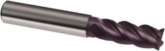 Guhring - 10mm, 22mm LOC, 10mm Shank Diam, 72mm OAL, 4 Flute, Solid Carbide Square End Mill - Single End, FIREX Finish, Spiral Flute, 40/42° Helix, Centercutting, Right Hand Cut, Right Hand Flute, Series 3629 - Exact Tool & Supply