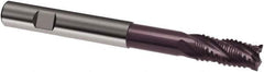 Guhring - 16mm, 32mm LOC, 16mm Shank Diam, 150mm OAL, 4 Flute, Solid Carbide Square End Mill - Single End, FIREX Finish, Spiral Flute, 30/32° Helix, Centercutting, Right Hand Cut, Right Hand Flute, Series 3600 - Exact Tool & Supply