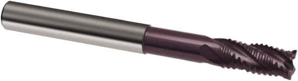 Guhring - 10mm, 22mm LOC, 10mm Shank Diam, 100mm OAL, 4 Flute, Solid Carbide Square End Mill - Single End, FIREX Finish, Spiral Flute, 30/32° Helix, Centercutting, Right Hand Cut, Right Hand Flute, Series 3598 - Exact Tool & Supply
