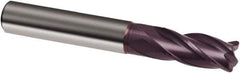 Guhring - 16mm, 32mm LOC, 16mm Shank Diam, 92mm OAL, 4 Flute, Solid Carbide Square End Mill - Single End, FIREX Finish, Spiral Flute, 30° Helix, Right Hand Cut, Right Hand Flute, Series 3562 - Exact Tool & Supply