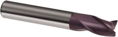 Guhring - 16mm, 16mm LOC, 16mm Shank Diam, 82mm OAL, 3 Flute, Solid Carbide Square End Mill - Single End, FIREX Finish, Spiral Flute, 30° Helix, Right Hand Cut, Right Hand Flute, Series 3558 - Exact Tool & Supply