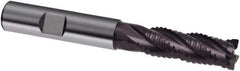 Guhring - 8mm, 24mm LOC, 8mm Shank Diam, 75mm OAL, 4 Flute, Solid Carbide Square End Mill - Single End, FIREX Finish, Spiral Flute, 30/32° Helix, Centercutting, Right Hand Cut, Right Hand Flute, Series 3522 - Exact Tool & Supply