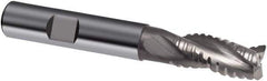 Guhring - 6mm, 13mm LOC, 6mm Shank Diam, 57mm OAL, 3 Flute, Solid Carbide Square End Mill - Single End, Uncoated, Spiral Flute, 29/30/31° Helix, Centercutting, Right Hand Cut, Right Hand Flute, Series 3469 - Exact Tool & Supply