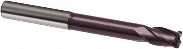 Guhring - 6mm, 9mm LOC, 6mm Shank Diam, 75mm OAL, 4 Flute, Solid Carbide Square End Mill - Single End, FIREX Finish, Spiral Flute, 30° Helix, Right Hand Cut, Right Hand Flute, Series 3362 - Exact Tool & Supply