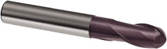Guhring - 5mm, 8mm LOC, 6mm Shank Diam, 57mm OAL, 2 Flute, Solid Carbide Square End Mill - Single End, FIREX Finish, Spiral Flute, 30° Helix, Right Hand Cut, Right Hand Flute, Series 3359 - Exact Tool & Supply