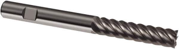 Guhring - 10mm, 40mm LOC, 10mm Shank Diam, 100mm OAL, 6 Flute, Solid Carbide Square End Mill - Single End, Uncoated, Spiral Flute, 45° Helix, Right Hand Cut, Right Hand Flute, Series 3313 - Exact Tool & Supply