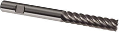 Guhring - 10mm, 40mm LOC, 10mm Shank Diam, 100mm OAL, 6 Flute, Solid Carbide Square End Mill - Single End, Uncoated, Spiral Flute, 45° Helix, Right Hand Cut, Right Hand Flute, Series 3313 - Exact Tool & Supply