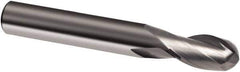 Guhring - 8mm, 16mm LOC, 8mm Shank Diam, 63mm OAL, 2 Flute, Solid Carbide Square End Mill - Single End, Uncoated, Spiral Flute, 30° Helix, Right Hand Cut, Right Hand Flute, Series 3308 - Exact Tool & Supply