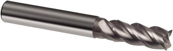 Guhring - 16mm, 32mm LOC, 16mm Shank Diam, 92mm OAL, 4 Flute, Solid Carbide Square End Mill - Single End, Uncoated, Spiral Flute, 40/42° Helix, Centercutting, Right Hand Cut, Right Hand Flute, Series 3202 - Exact Tool & Supply