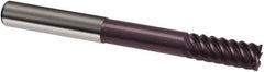 Guhring - 3/8", 7/8" LOC, 3/8" Shank Diam, 3" OAL, 6 Flute, Solid Carbide Square End Mill - Single End, FIREX Finish, Spiral Flute, 55° Helix, Right Hand Cut, Right Hand Flute, Series 3183 - Exact Tool & Supply