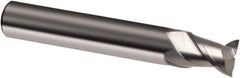 Guhring - 4mm, 5mm LOC, 6mm Shank Diam, 54mm OAL, 2 Flute, Solid Carbide Square End Mill - Single End, Uncoated, Spiral Flute, 45° Helix, Right Hand Cut, Right Hand Flute, Series 3310 - Exact Tool & Supply