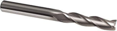 Guhring - 3mm, 20mm LOC, 3mm Shank Diam, 75mm OAL, 3 Flute, Solid Carbide Square End Mill - Single End, Uncoated, Spiral Flute, 30° Helix, Right Hand Cut, Right Hand Flute, Series 3314 - Exact Tool & Supply