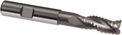 Guhring - 20mm, 38mm LOC, 20mm Shank Diam, 126mm OAL, 3 Flute, Solid Carbide Square End Mill - Single End, Uncoated, Spiral Flute, 29/30/31° Helix, Centercutting, Right Hand Cut, Right Hand Flute, Series 3471 - Exact Tool & Supply