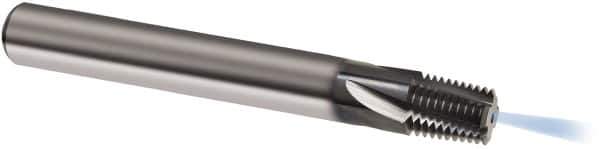 Guhring - 1/16-27 NPTF, 0.2323" Cutting Diam, 3 Flute, Solid Carbide Helical Flute Thread Mill - Internal Thread, 9.9mm LOC, 54mm OAL, 8mm Shank Diam - Exact Tool & Supply