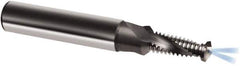 Guhring - M5x0.80 Metric, 0.1654" Cutting Diam, 2 Flute, Solid Carbide Helical Flute Thread Mill - Internal Thread, 7/16" LOC, 54mm OAL, 6mm Shank Diam - Exact Tool & Supply