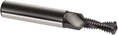 Guhring - M3x0.50 Metric, 0.0984" Cutting Diam, 2 Flute, Solid Carbide Helical Flute Thread Mill - Internal Thread, 6.9mm LOC, 48mm OAL, 6mm Shank Diam - Exact Tool & Supply