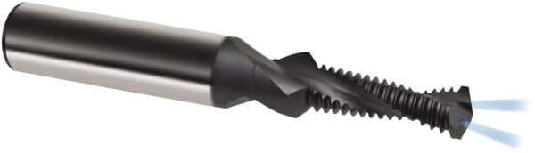 Guhring - M12x1.75 Metric, 0.4016" Cutting Diam, 2 Flute, Solid Carbide Helical Flute Thread Mill - Internal Thread, 31.4mm LOC, 90mm OAL, 14mm Shank Diam - Exact Tool & Supply