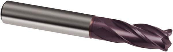 Guhring - 1", 2-1/4" LOC, 1" Shank Diam, 5" OAL, 6 Flute, Solid Carbide Square End Mill - Single End, Super-A Finish, Spiral Flute, 30° Helix, Right Hand Cut, Right Hand Flute, Series 3852 - Exact Tool & Supply