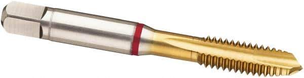 Guhring - 1-3/8 - 12 UNF, 6 Flute, TiN Finish, Powdered Metal Spiral Point Tap - Plug Chamfer, Right Hand Thread, 6.693" OAL, 2B Class of Fit, Series 3994 - Exact Tool & Supply