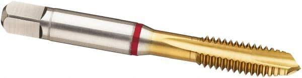 Guhring - 1-3/8 - 6 UNC, 5 Flute, TiN Finish, Powdered Metal Spiral Point Tap - Plug Chamfer, Right Hand Thread, 7-7/8" OAL, 2B Class of Fit, Series 3992 - Exact Tool & Supply