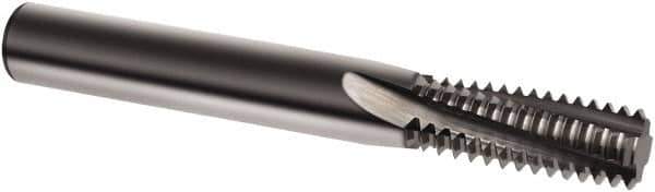 Guhring - M14x2.0 Metric, 0.4409" Cutting Diam, 4 Flute, Solid Carbide Helical Flute Thread Mill - Internal Thread, 31mm LOC, 80mm OAL, 12mm Shank Diam - Exact Tool & Supply