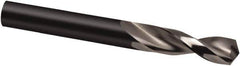Guhring - 3/4" 130° Parabolic Flute High Speed Steel Screw Machine Drill Bit - Oxide Finish, Right Hand Cut, 66mm Flute Length, 131mm OAL, Cone Relief Point, Straight Shank - Exact Tool & Supply
